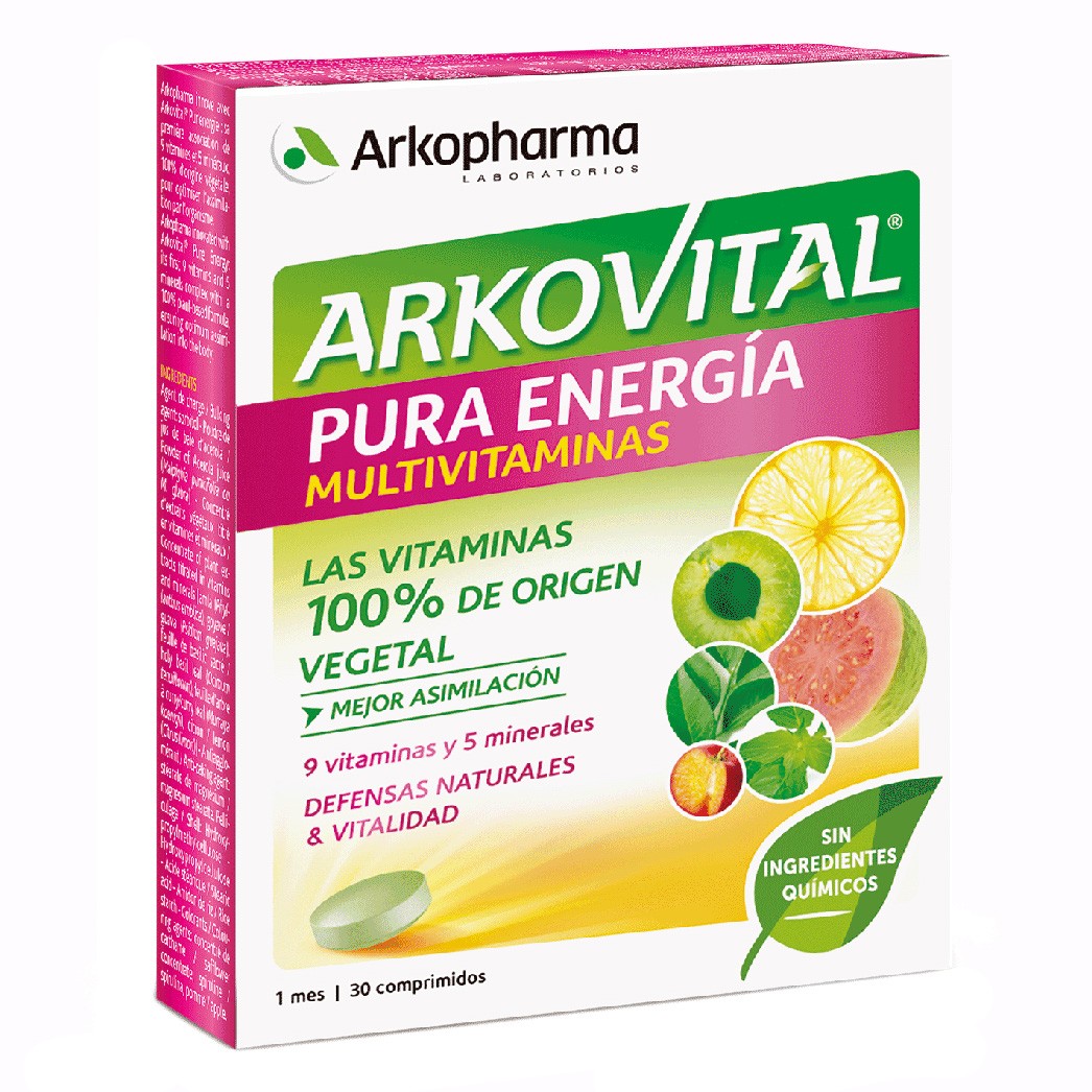 Arkopharma Arkovital Energía multivitamínico 30 comprimidos Imagen de Arkopharma Arkovital Energía multivitamínico 30 comprimidos