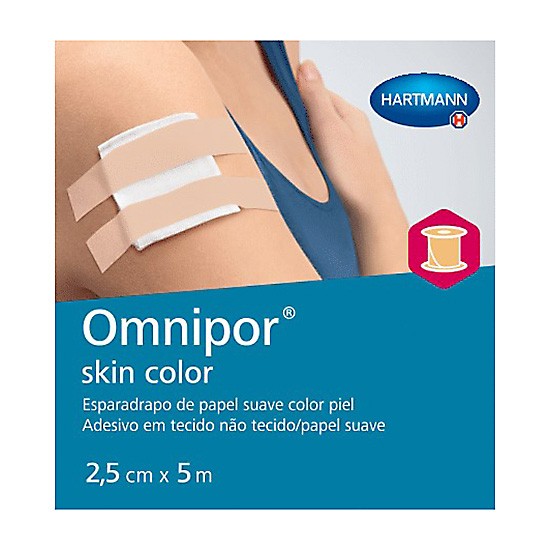 Omnipor esparadrapo skin color 5mx2,5cm Imagen de Omnipor esparadrapo skin color 5mx2,5cm