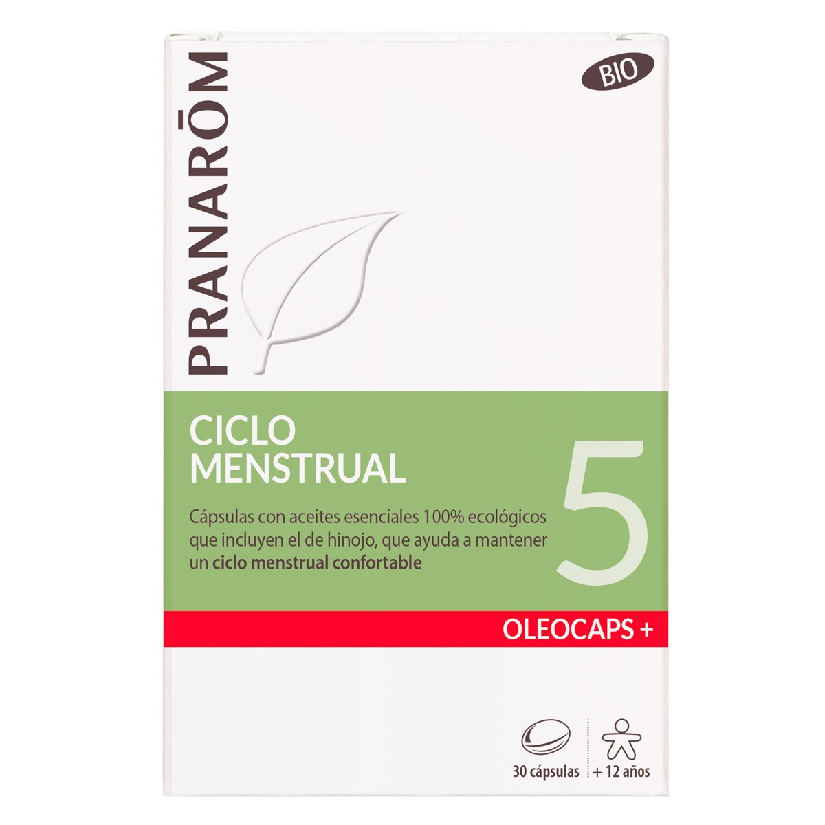 Pranarom Oleocaps ciclo menstrual bio 30 cápsulas Imagen de Pranarom Oleocaps ciclo menstrual bio 30 cápsulas