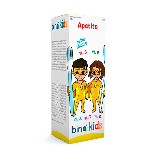 BINA KIDS APETITO JARABE 150 ML Imagen de BINA KIDS APETITO JARABE 150 ML