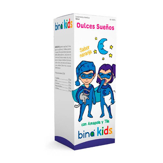 BINA KIDS DULCES SUEÑOS JARABE 150 ML Imagen de BINA KIDS DULCES SUEÑOS JARABE 150 ML