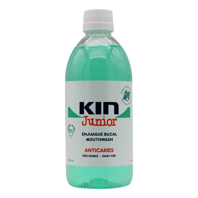 Kin junior enjuague bucal menta 500ml Imagen de Kin junior enjuague bucal menta 500ml