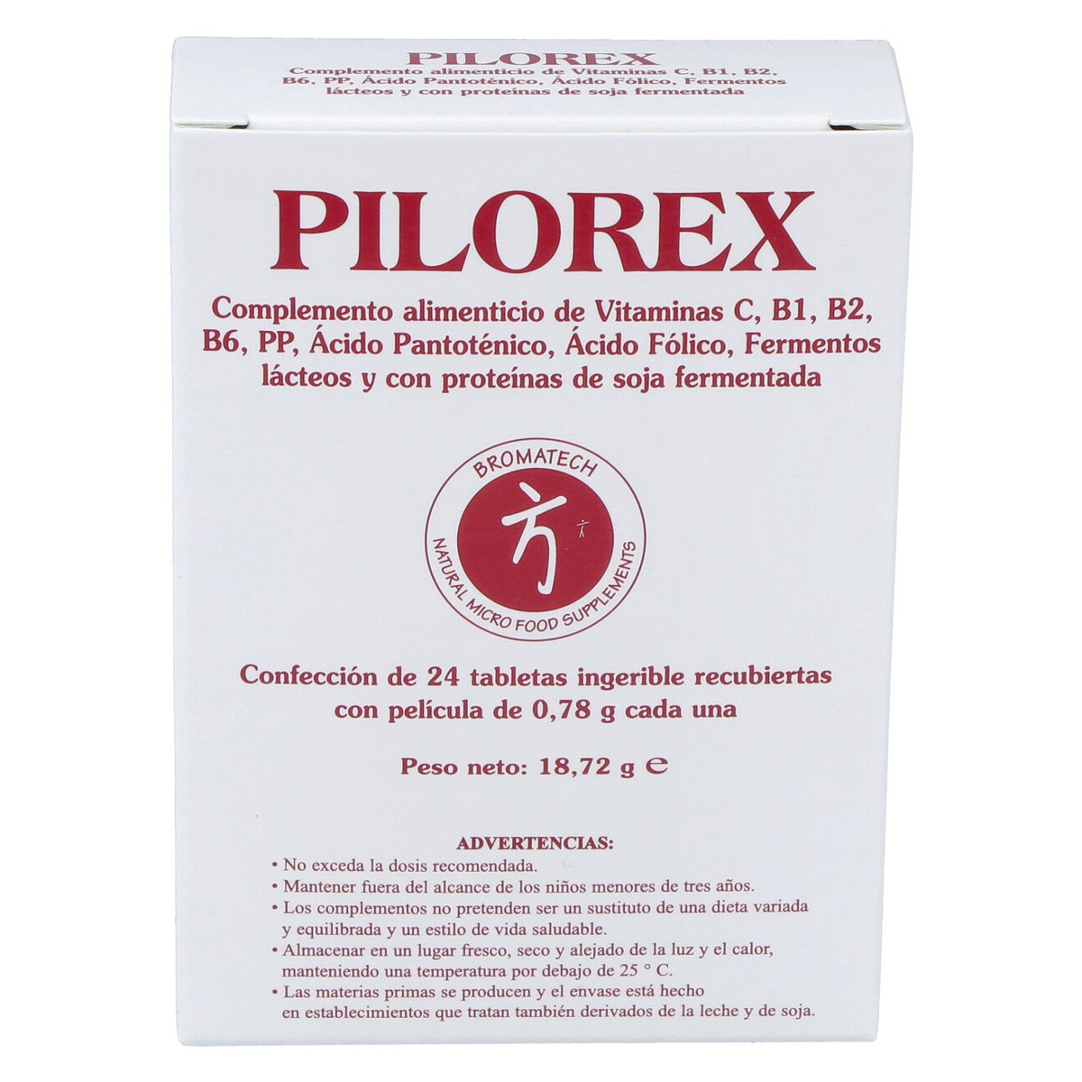 Bromatech Pilorex 24 tabletas Imagen de Bromatech Pilorex 24 tabletas