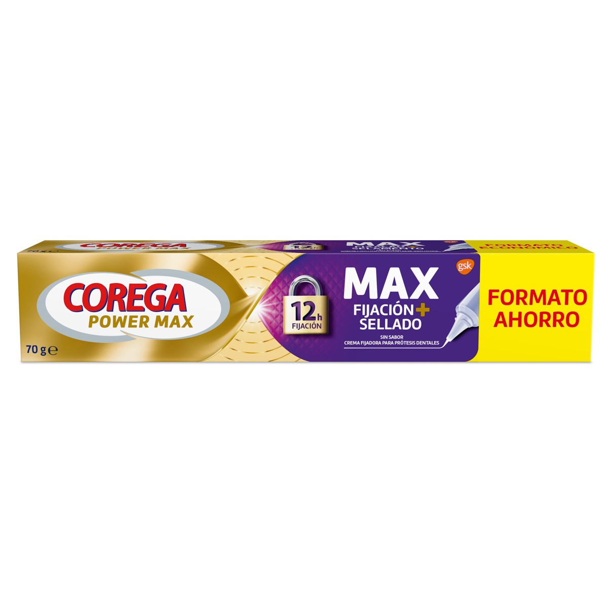 Corega máxima fijación + sellado para prótesis dentales 70g Imagen de Corega máxima fijación + sellado para prótesis dentales 70g