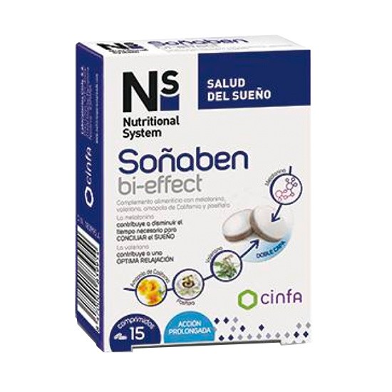 N+S soñaben bi-effect 15 comprimidos Imagen de N+S soñaben bi-effect 15 comprimidos