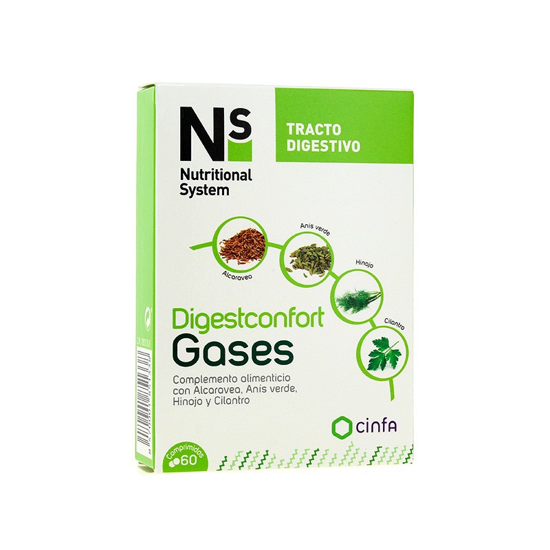 N+S DIGESTCONFORT GASES 60 COMPRIMIDOS Imagen de N+S DIGESTCONFORT GASES 60 COMPRIMIDOS