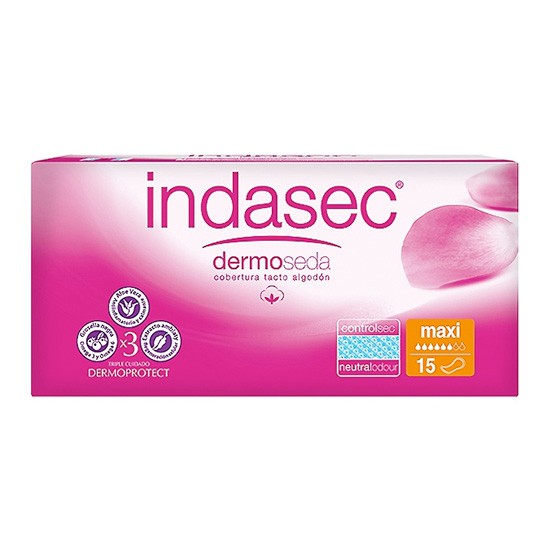 Indasec dermoseda maxi 15 compresas Imagen de Indasec dermoseda maxi 15 compresas