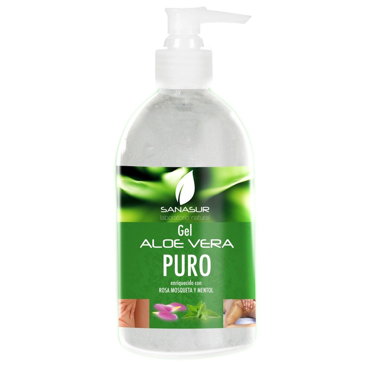Sanasur gel hidratante aloe vera, rosa mosqueta y mentol Imagen de Sanasur gel hidratante aloe vera, rosa mosqueta y mentol