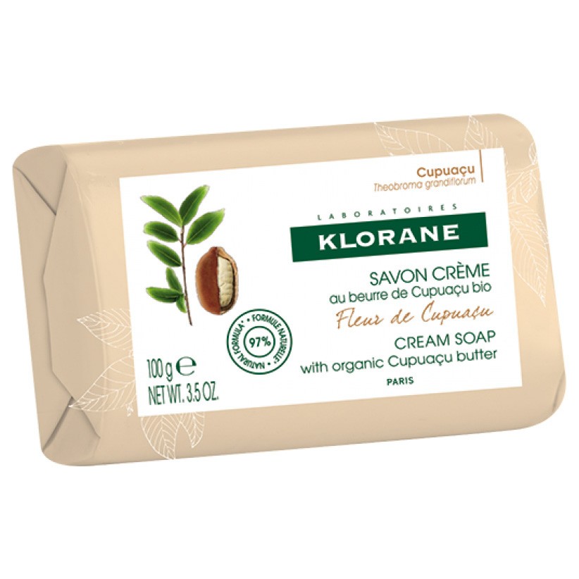 Klorane jabon crema flor cupuacu 100gr Imagen de Klorane jabon crema flor cupuacu 100gr