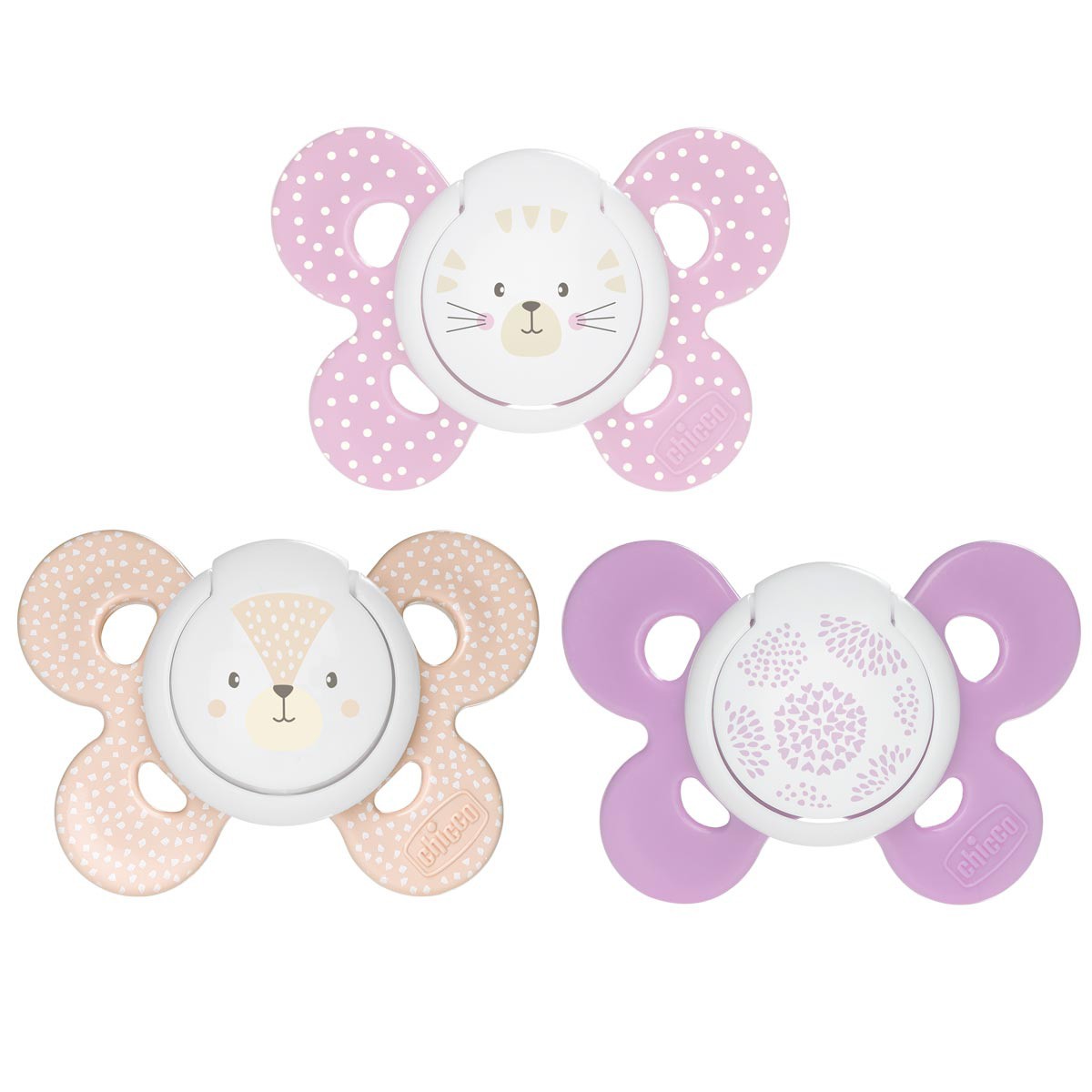 Chicco Chupete physio silicona niña 6-16 meses 2u Imagen de Chicco Chupete physio silicona niña 6-16 meses 2u