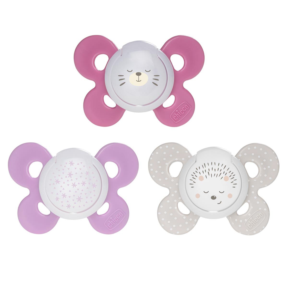 Chicco Chupete physio silicona niña 16-36 meses 2u Imagen de Chicco Chupete physio silicona niña 16-36 meses 2u