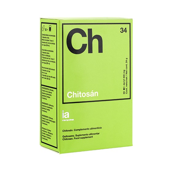 Interapothek chitosán 300mg 60 cápsulas Imagen de Interapothek chitosán 300mg 60 cápsulas