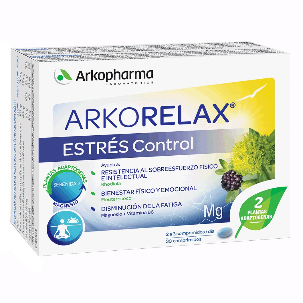 Arkopharma Arkorelax Estrés Control 30 cápsulas Imagen de Arkopharma Arkorelax Estrés Control 30 cápsulas
