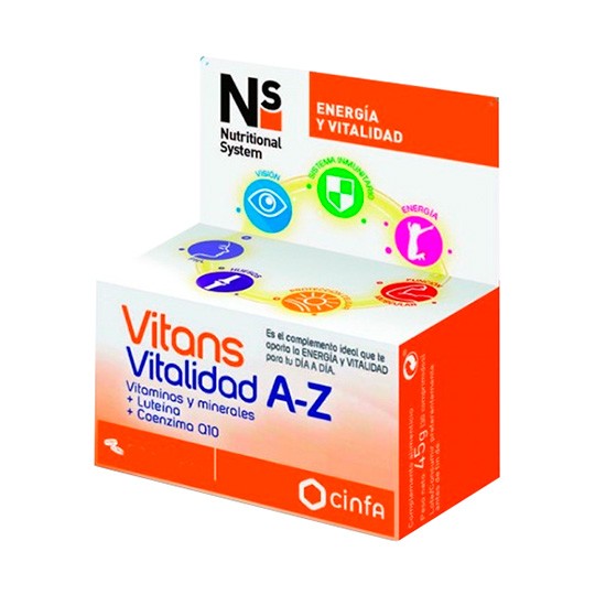 N+S vitans vitalidad a-z 100 comprimidos Imagen de N+S vitans vitalidad a-z 100 comprimidos