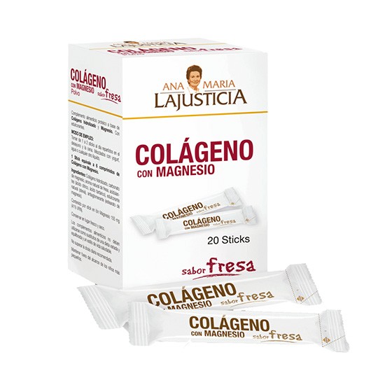 La Justicia colágeno magnesio fresa 20u Imagen de La Justicia colágeno magnesio fresa 20u