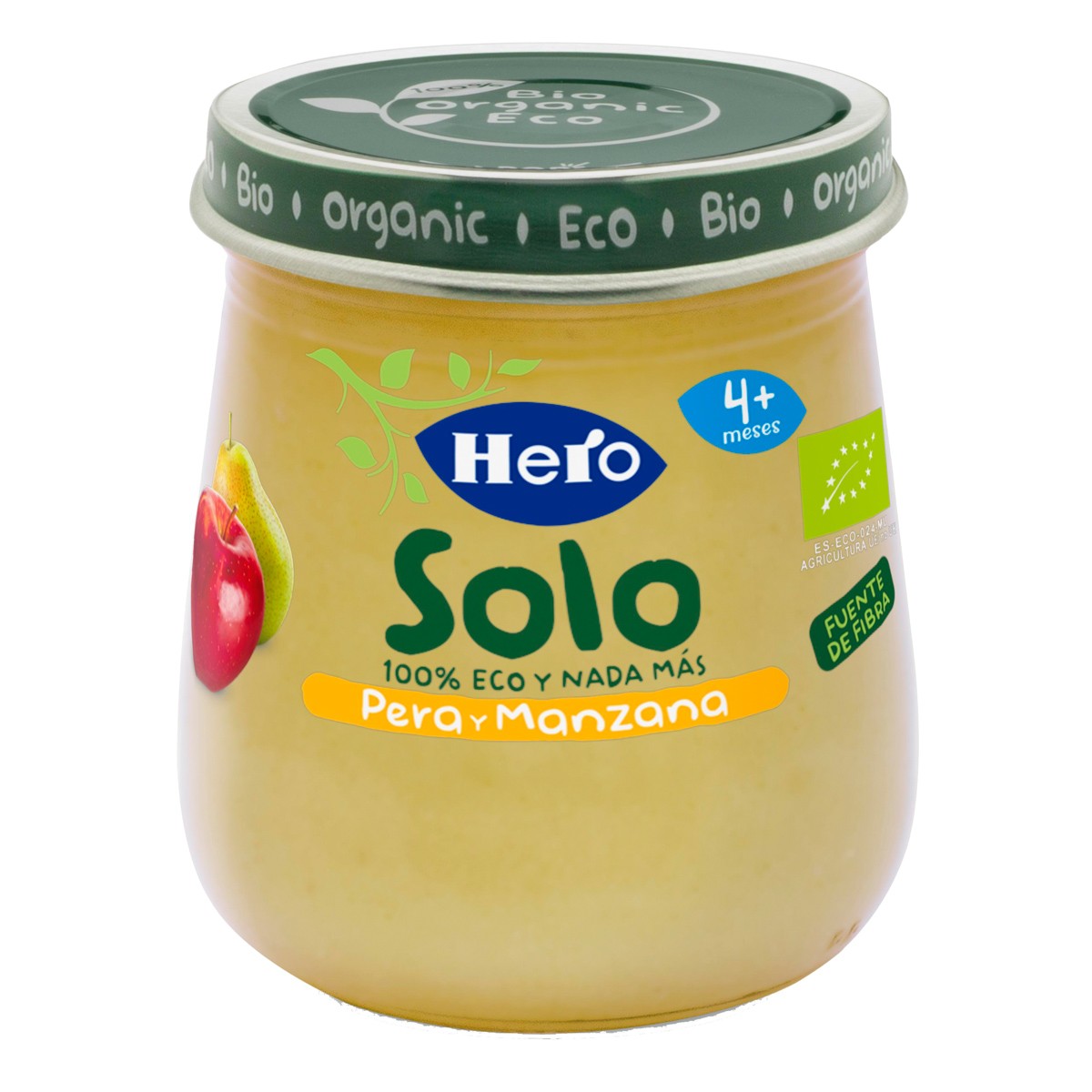 Hero Baby Solo ecológico pera manzana 120g Imagen de Hero Baby Solo ecológico pera manzana 120g