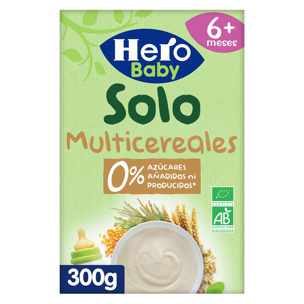 Hero Baby Solo ecológico multicereales 300g Imagen de Hero Baby Solo ecológico multicereales 300g