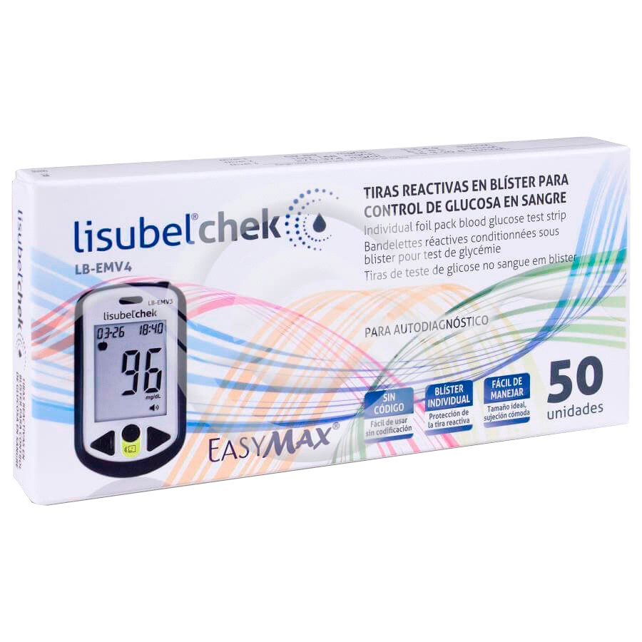 Lisubel tiras reactivas chek lb-emv4 50 u Imagen de Lisubel tiras reactivas chek lb-emv4 50 u