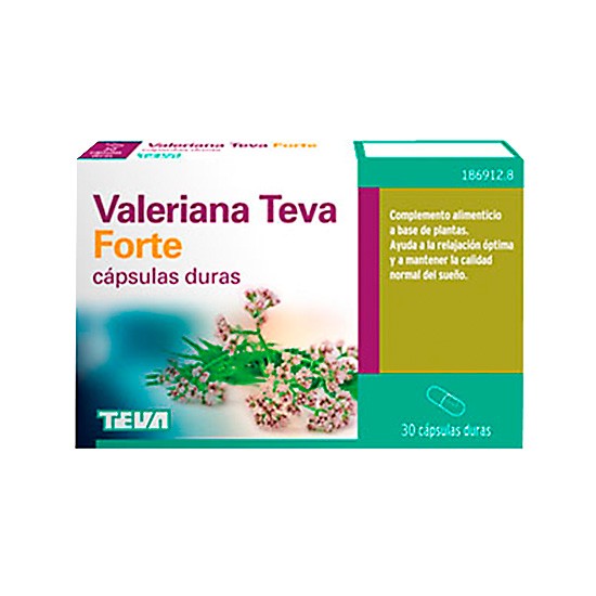 Valeriana teva forte 450mg 30 cápsulas Imagen de Valeriana teva forte 450mg 30 cápsulas
