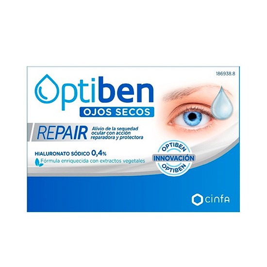 Optiben ojos secos repair 20 monodósis Imagen de Optiben ojos secos repair 20 monodósis