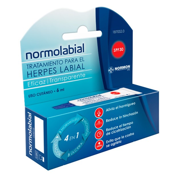 Normolabial tratamiento herpes 6 ml Imagen de Normolabial tratamiento herpes 6 ml