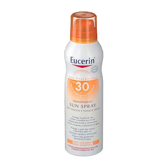 Eucerin Solar corporal dry spray transparente 30 200ml Imagen de Eucerin Solar corporal dry spray transparente 30 200ml