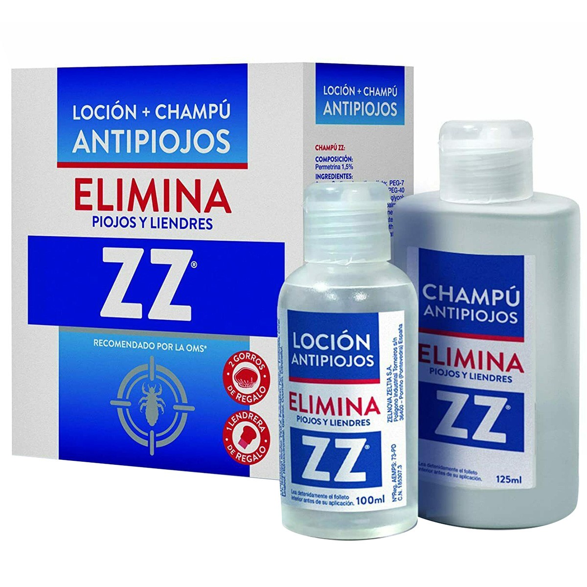 Zz locion 100 ml + champu 125 ml piojos pack Imagen de Zz locion 100 ml + champu 125 ml piojos pack