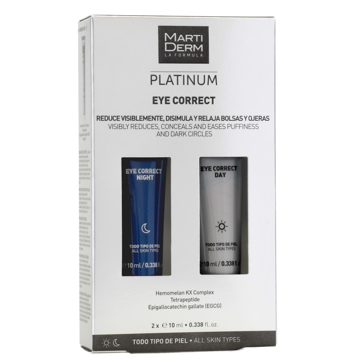 MartiDerm Platinum Eye Corrector Día & Night 2 x 10ml Imagen de MartiDerm Platinum Eye Corrector Día & Night 2 x 10ml