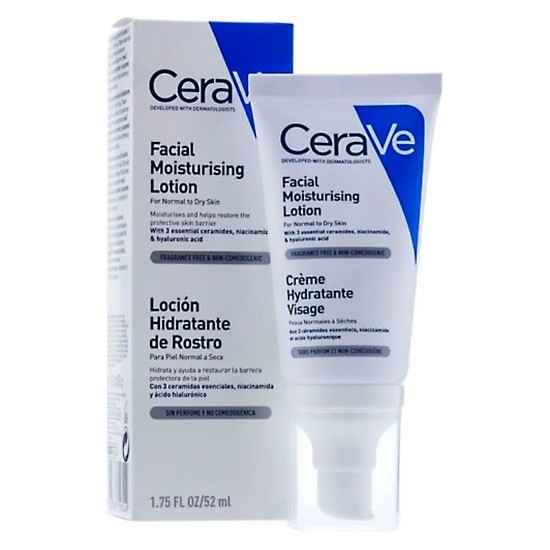 Cerave loción hidratante rostro 52ml Imagen de Cerave loción hidratante rostro 52ml