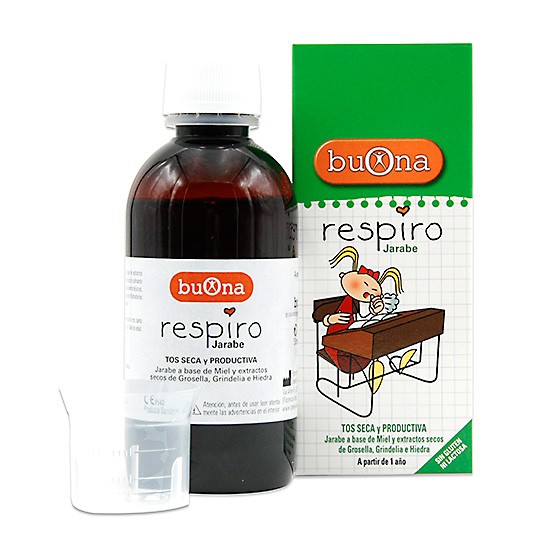 Buona respiro tos seca jarabe 140ml Imagen de Buona respiro tos seca jarabe 140ml