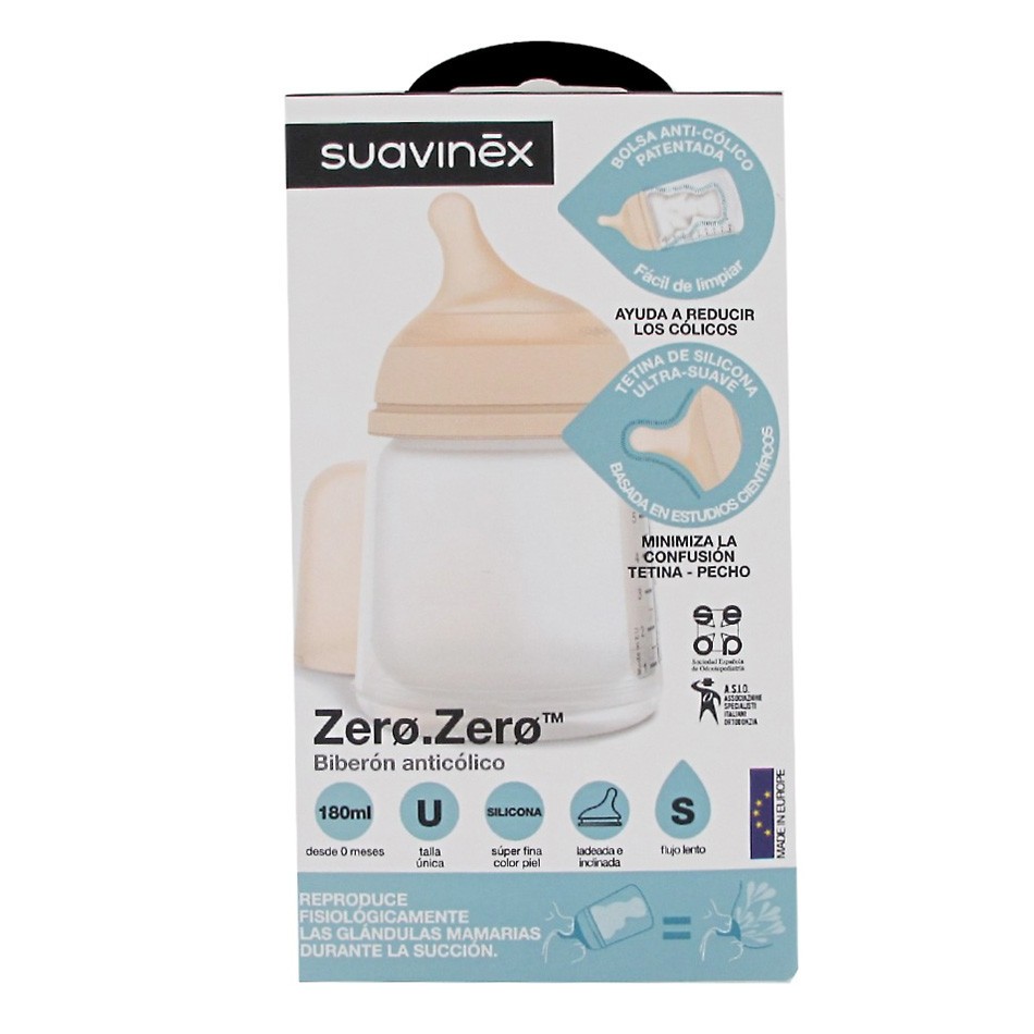 Suavinex biberón anticólico mixta 180ml Imagen de Suavinex biberón anticólico mixta 180ml