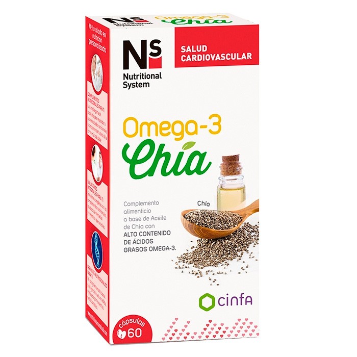 N+s omega 3 chia 60 capsulas Imagen de N+s omega 3 chia 60 capsulas