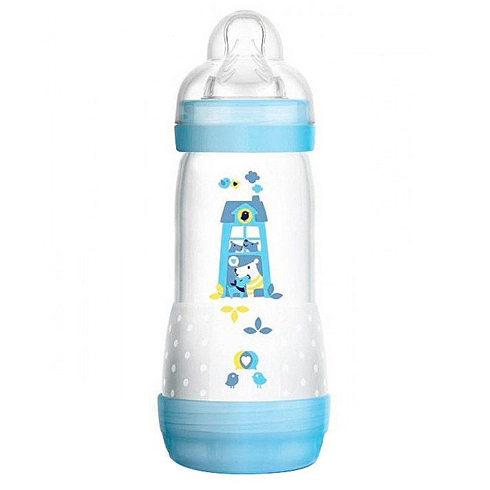 Man Baby biberon anticolico azul 320ml Imagen de Man Baby biberon anticolico azul 320ml
