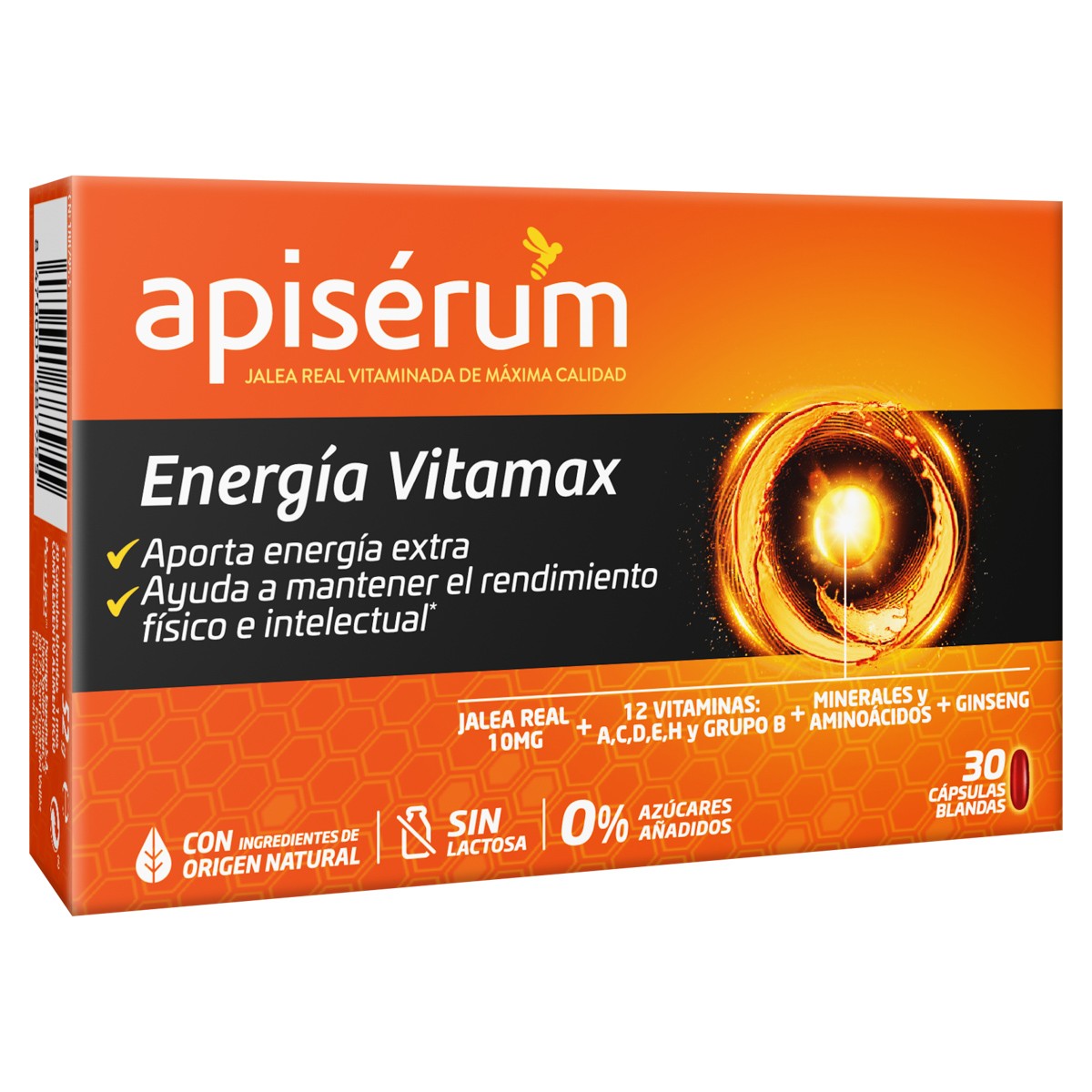 Apiserum energia vitamax 30 cápsulas Imagen de Apiserum energia vitamax 30 cápsulas