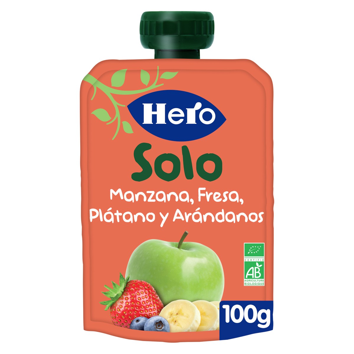 Hero manzana platano fresa bolsita 100gr Imagen de Hero manzana platano fresa bolsita 100gr