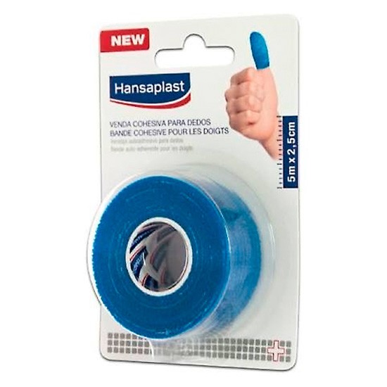Hansaplast venda cohesiva dedos 5x2,5 azul Imagen de Hansaplast venda cohesiva dedos 5x2,5 azul
