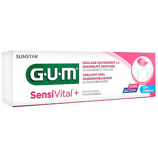 GUM sensivital+gel dentrifico 75ml Imagen de GUM sensivital+gel dentrifico 75ml