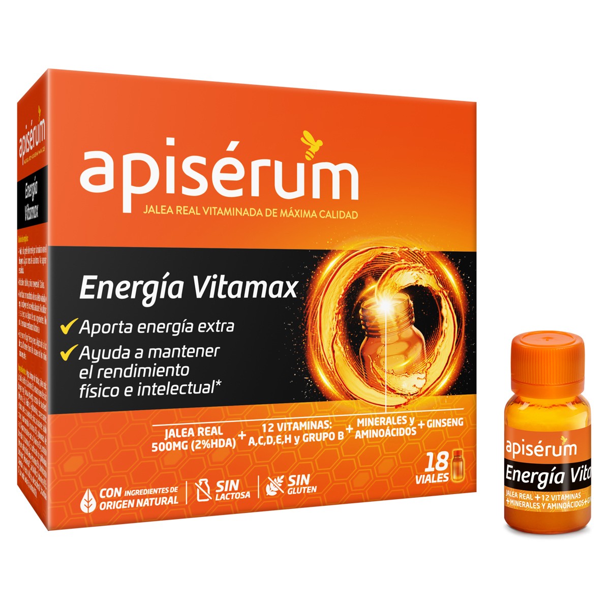 Apiserum energía vitamax 18 viales Imagen de Apiserum energía vitamax 18 viales
