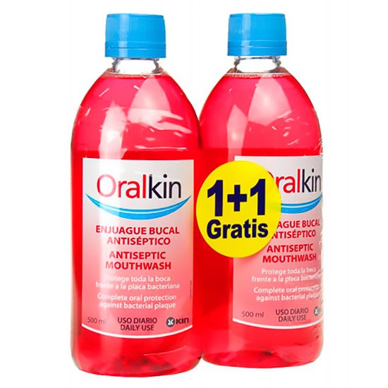 Oralkin enjuague 500ml pack 2x1 Imagen de Oralkin enjuague 500ml pack 2x1