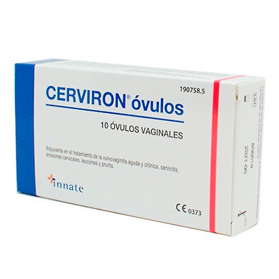Cerviron óvulos vaginales 10uds Imagen de Cerviron óvulos vaginales 10uds