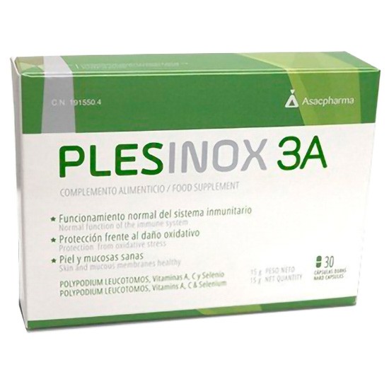 Plesinox 3 a 30 cápsulas Imagen de Plesinox 3 a 30 cápsulas