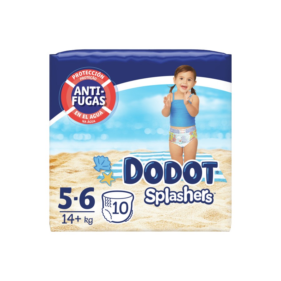 Dodot Pañal splashers T/5 +14kg 10uds Imagen de Dodot Pañal splashers T/5 +14kg 10uds