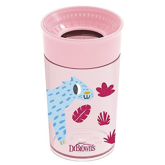 DrBrown's vaso 360º sin boquilla sin asas rosa 300ml Imagen de DrBrown's vaso 360º sin boquilla sin asas rosa 300ml