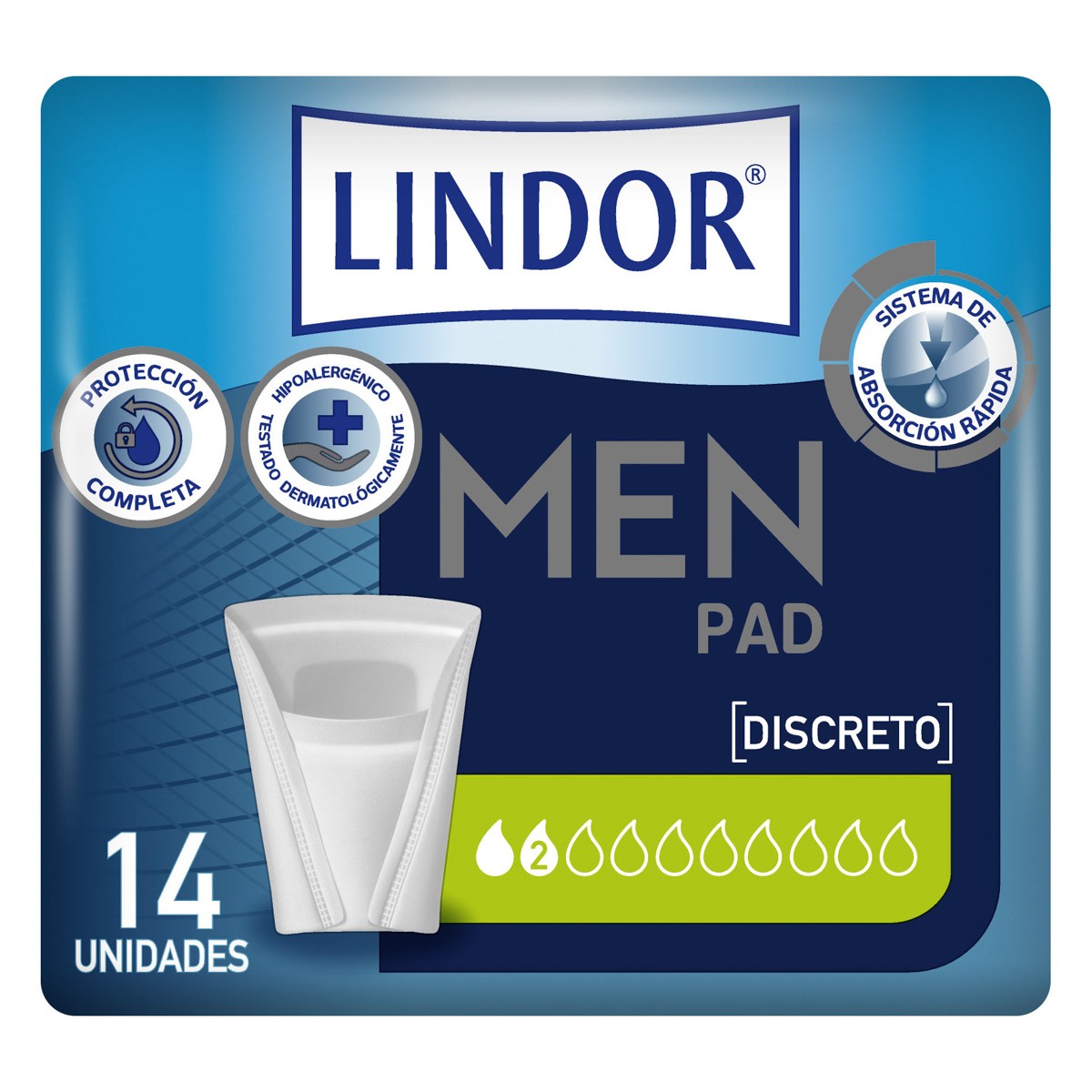 Lindor Lady Pad compresas maxi night 6 gotas 14u Imagen de Lindor Lady Pad compresas maxi night 6 gotas 14u