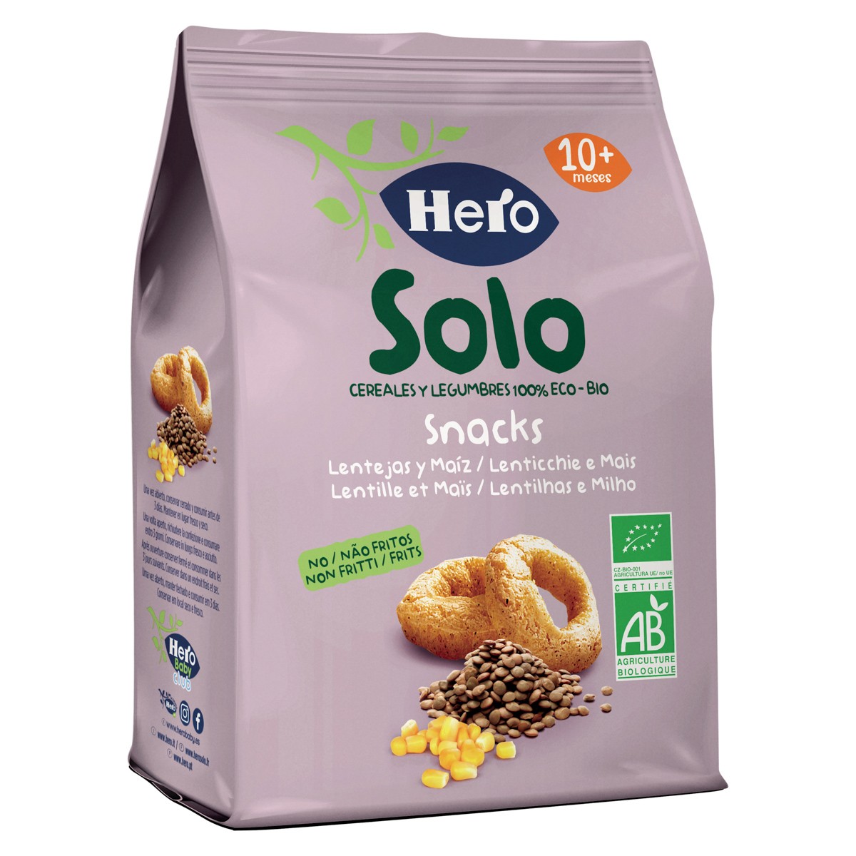 Hero baby solo eco snack lentejas 50g Imagen de Hero baby solo eco snack lentejas 50g