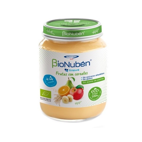 Bionuben ecopuré frutas/cereales 200g Imagen de Bionuben ecopuré frutas/cereales 200g