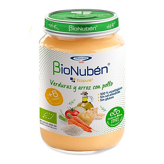 Bionuben ecopuré verdura/arroz/pollo 250g Imagen de Bionuben ecopuré verdura/arroz/pollo 250g
