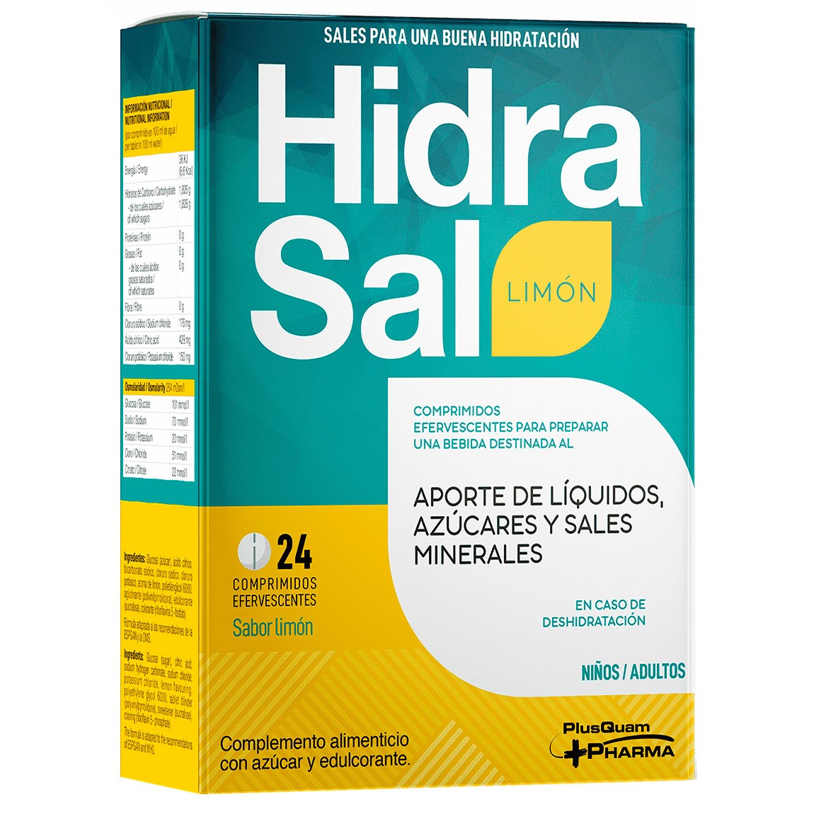 Hidrasal limón 24 comprimidosr efervescentes Imagen de Hidrasal limón 24 comprimidosr efervescentes