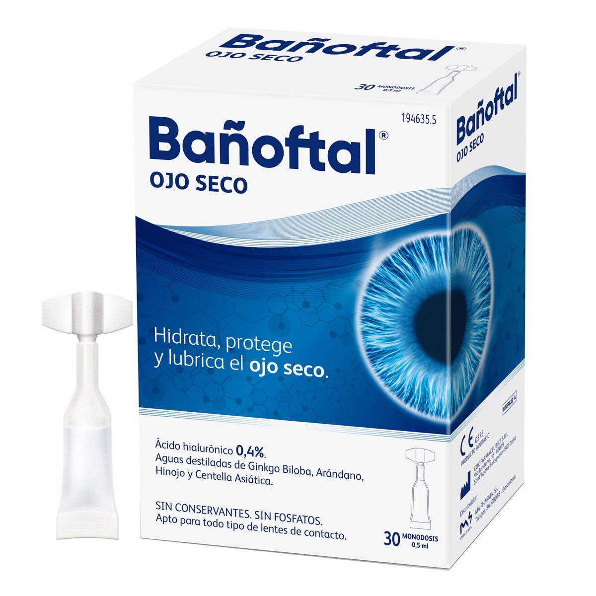 Bañoftal Ojo seco 0,4 monodosis 20uds Imagen de Bañoftal Ojo seco 0,4 monodosis 20uds