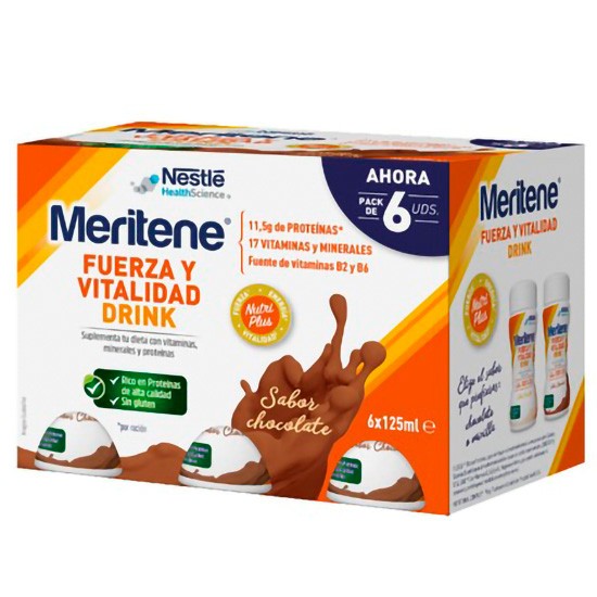 Meritene drink chocolate 6x125 ml pack Imagen de Meritene drink chocolate 6x125 ml pack
